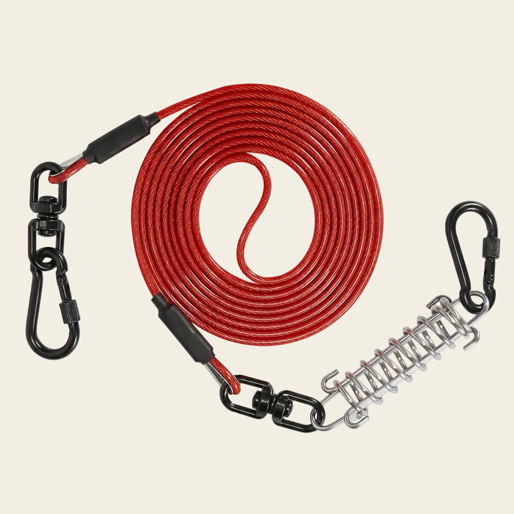 The Drifter Tether Cable — Shock-Spring Tie-Out, 15ft