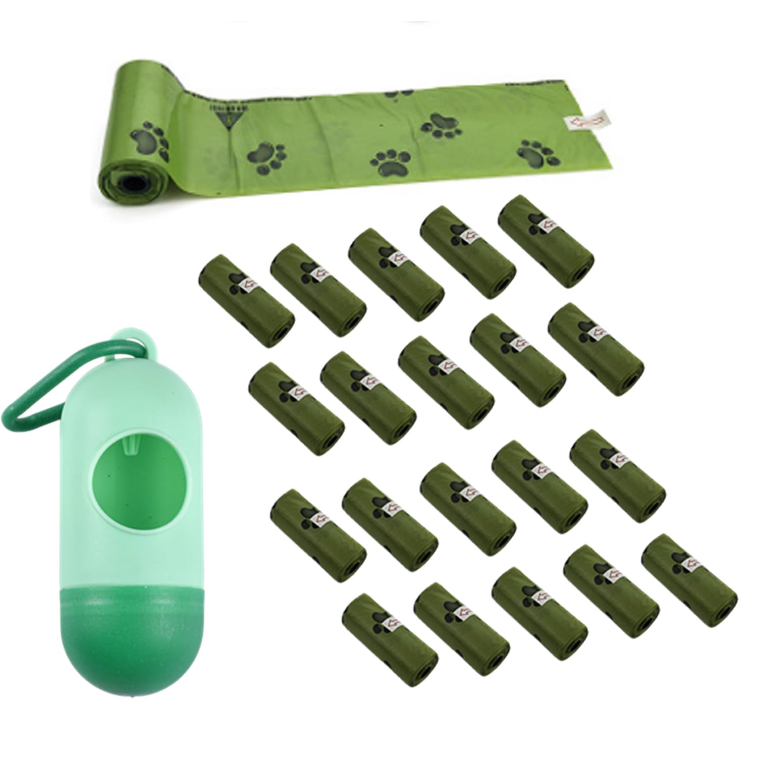 The Trailclean Biodegradable Poo Bags with leash-clip dispenser